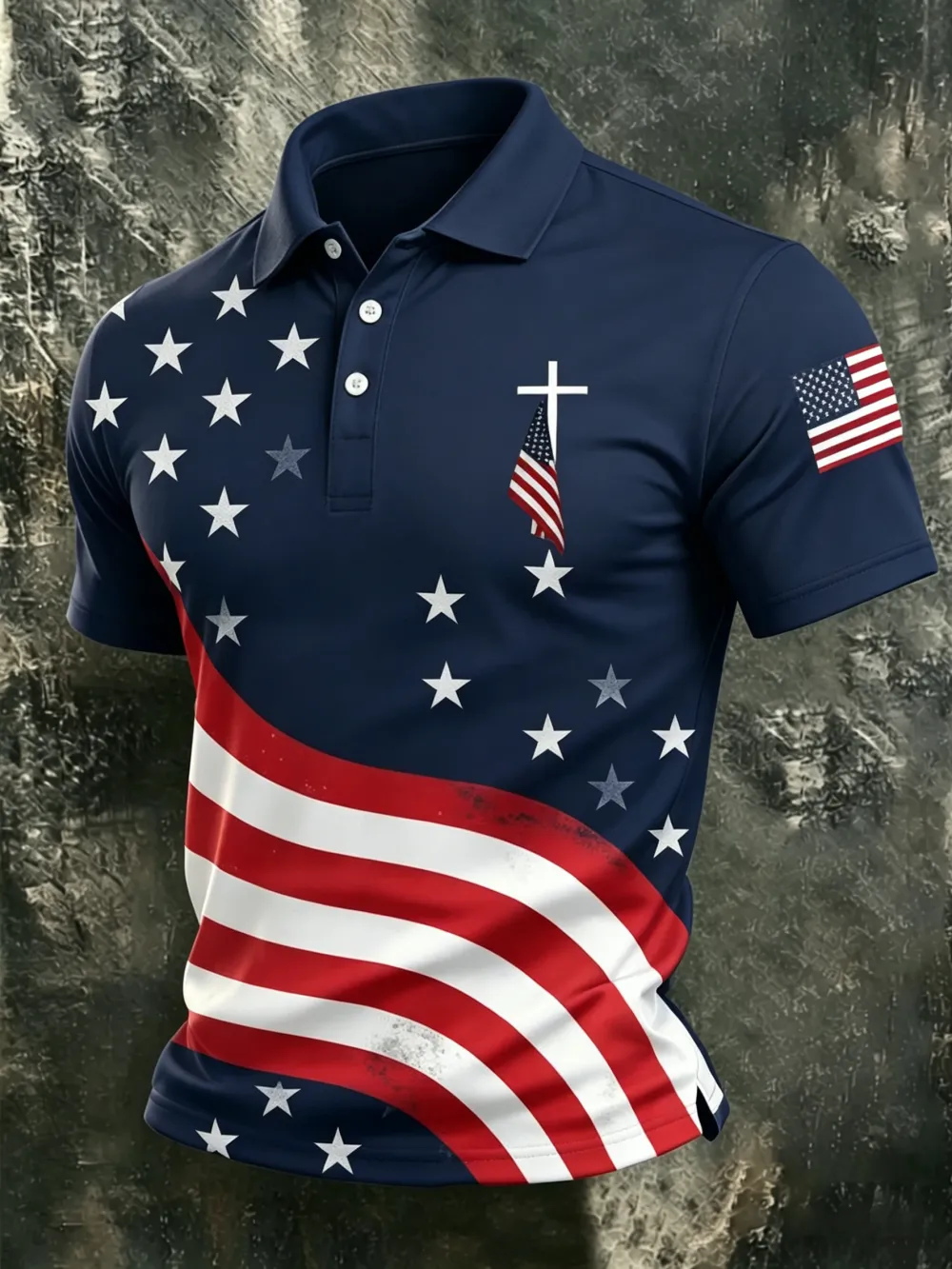 Personalized Printed Polo Shirt For Men'S Casual 250Th Anniversary Celebration Of Independence Day In The United States