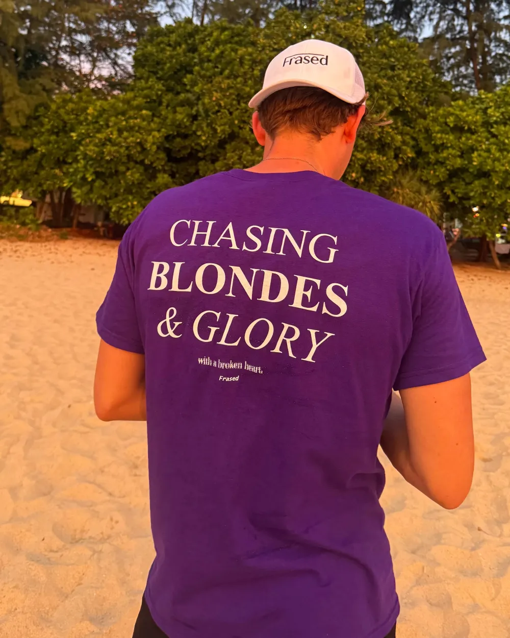 Men's CHASING BLONDES & GLORY Print Casual Round Neck T-Shirt