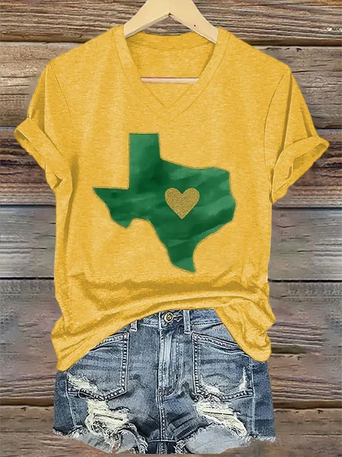 Women's Retro Prayers For Camp Mystic Texas Strong Print T-Shirt