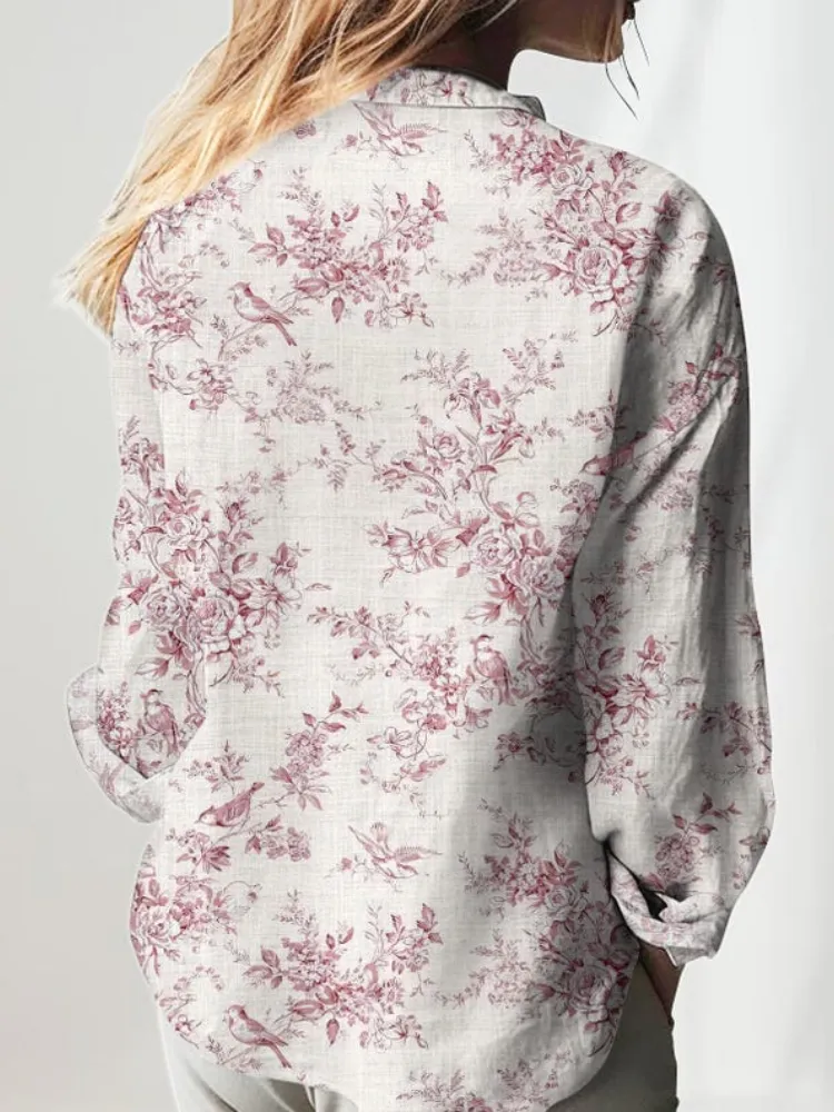 Floral Button Up Casual Shirt