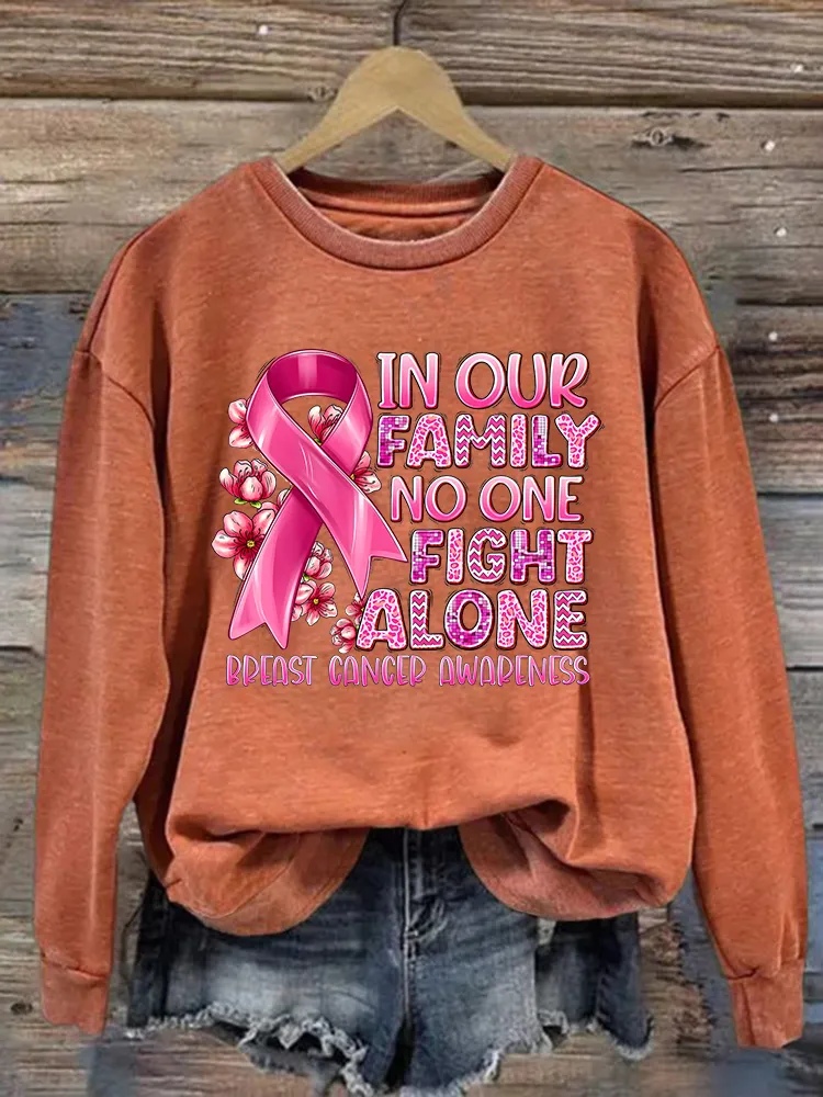 Letter Printed Round-Neck Sweatshirts
