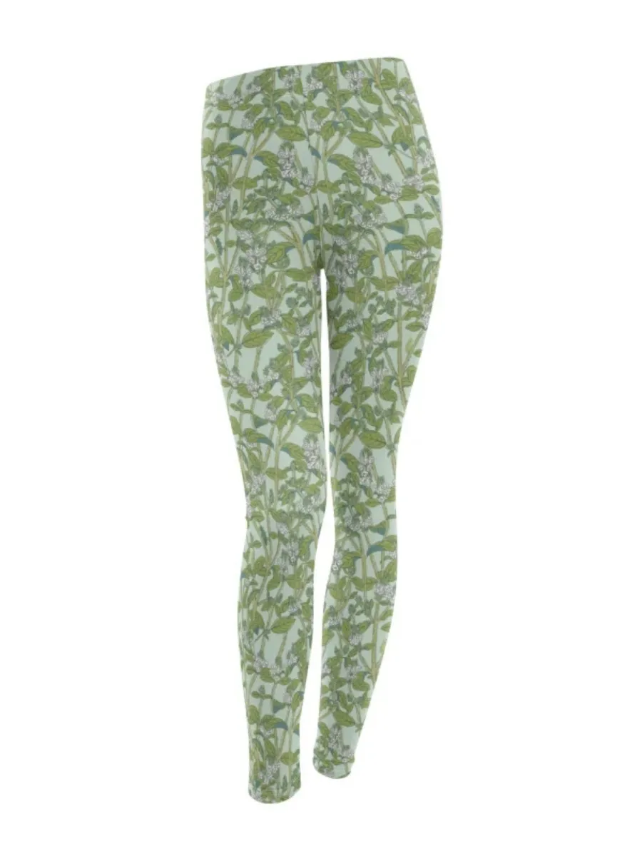 Leaf Print Stretchy Leggings