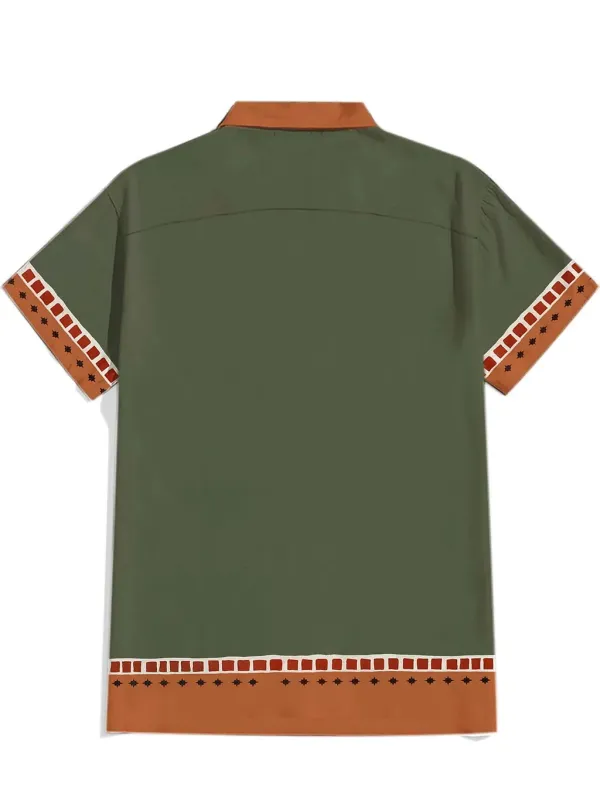 Tiger - 100% Cotton Cuban Collar Shirt