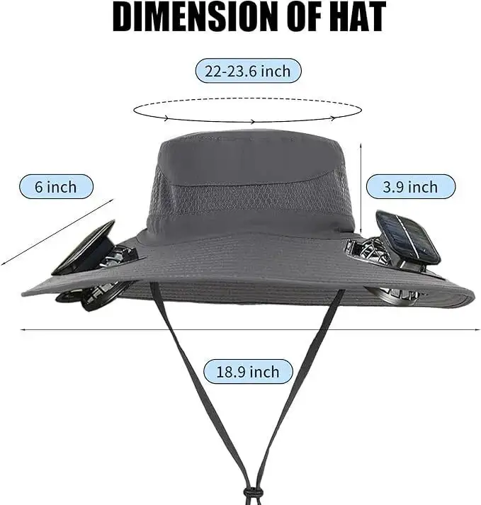 🔥Wide-Brimmed Solar Fan Cap