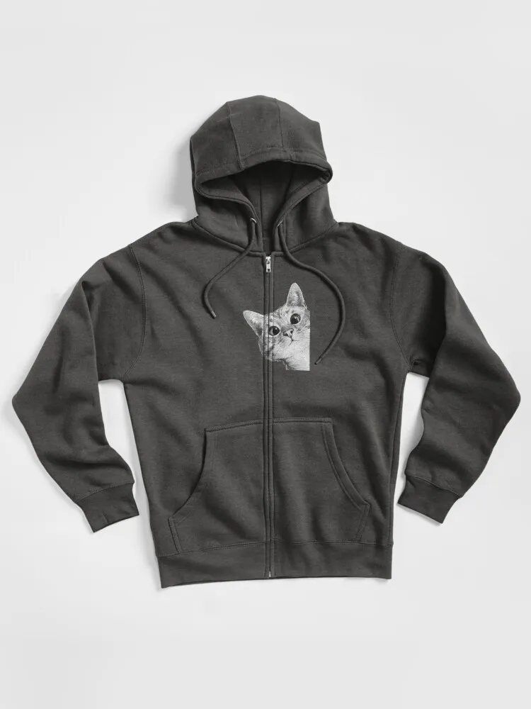 Sneaky Cat Zipped Hoodie