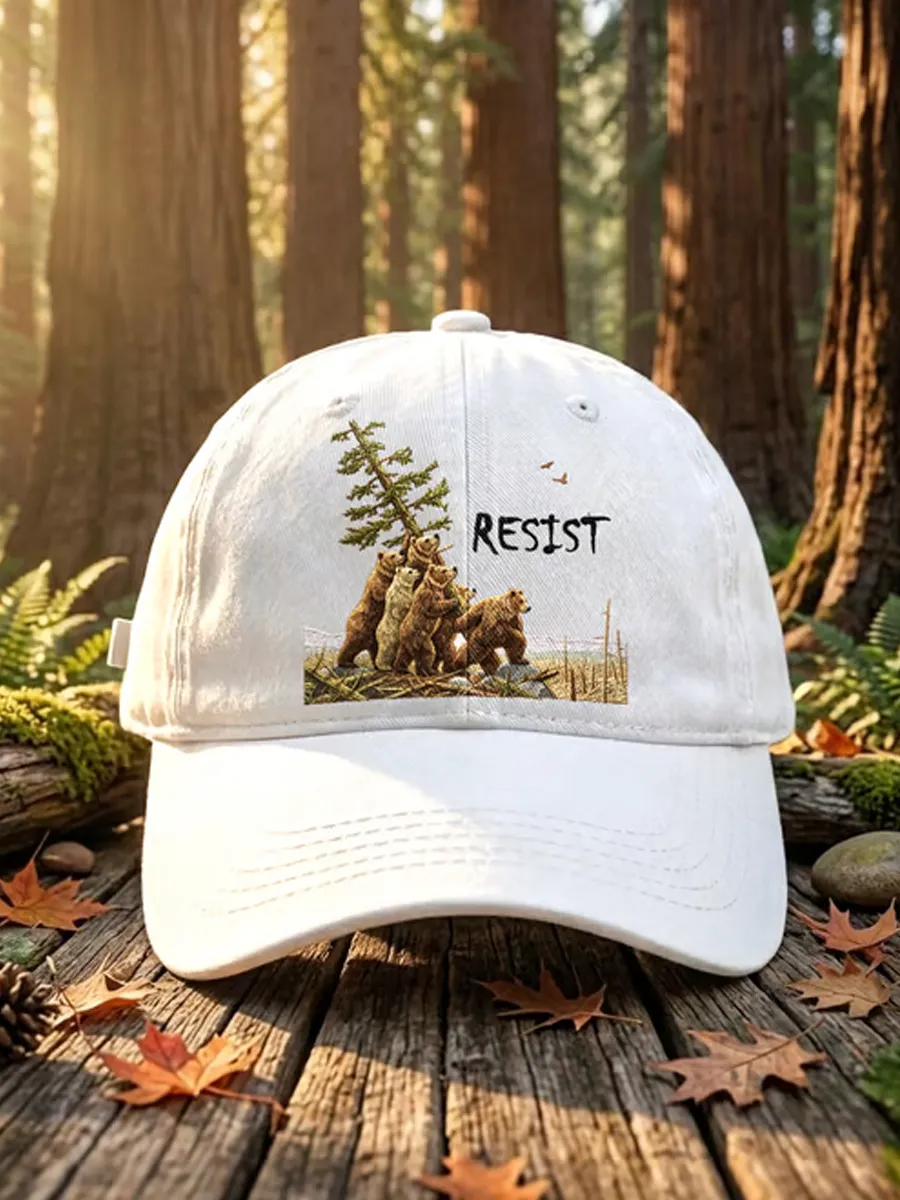 Unisex Retro Protect Our Forests Printed Hat
