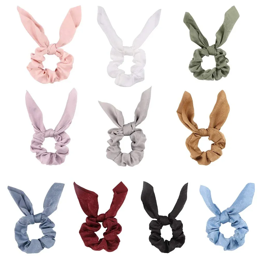 Ladies' Solid Color Elastic Hair Band With Rabbit Ears