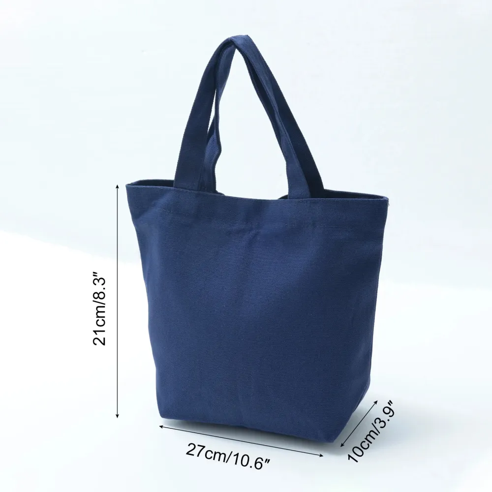 Solid Color Durable Canvas Shopping Bag