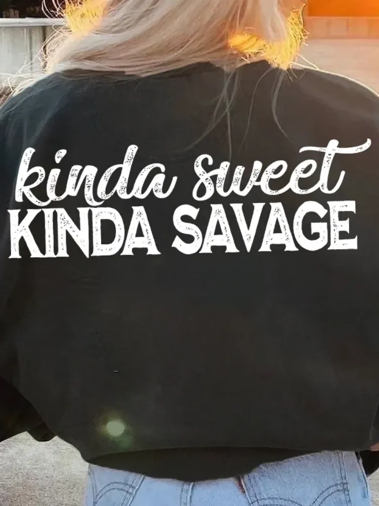 Crew Neck Graphic Sweatshirt