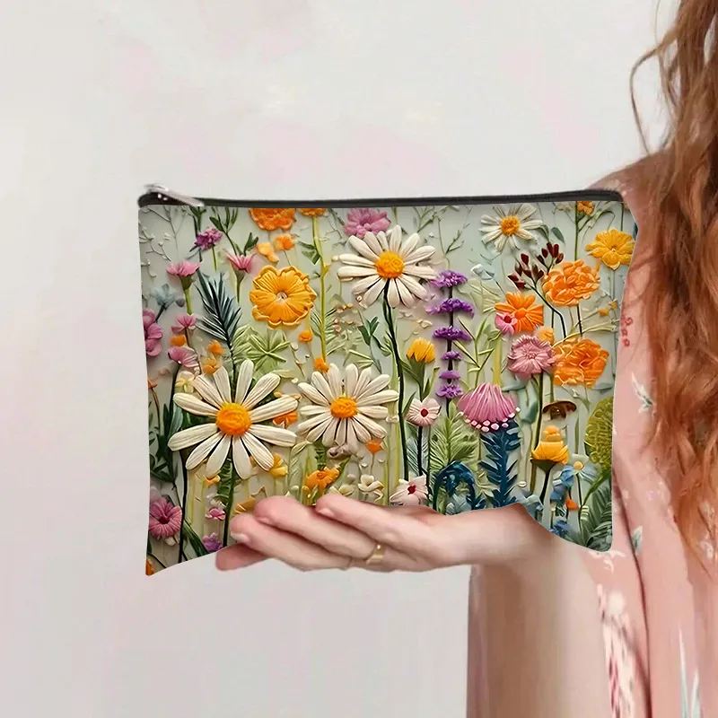 Nailhour Floral Print Makeup Bag