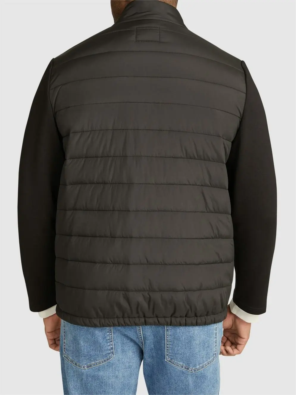 BLACK QUILTED JACKET WITH LIGHTWEIGHT DESIGN FOR LAYERING