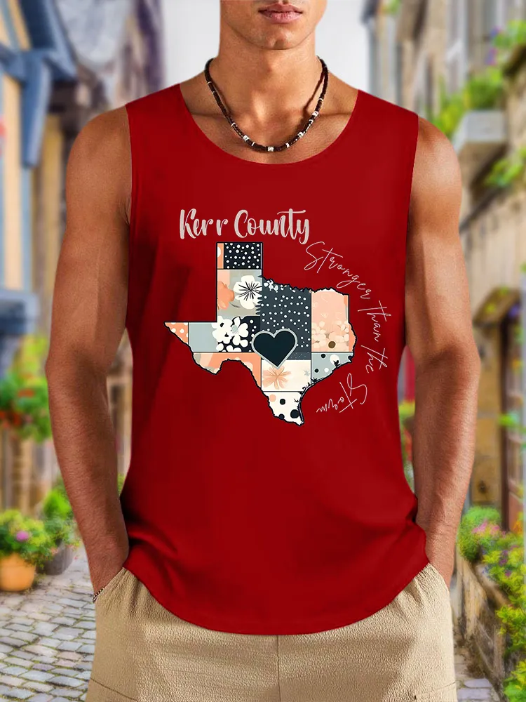Men'S Simple Style KERR COUNTRY Casual Crew Neck Vest