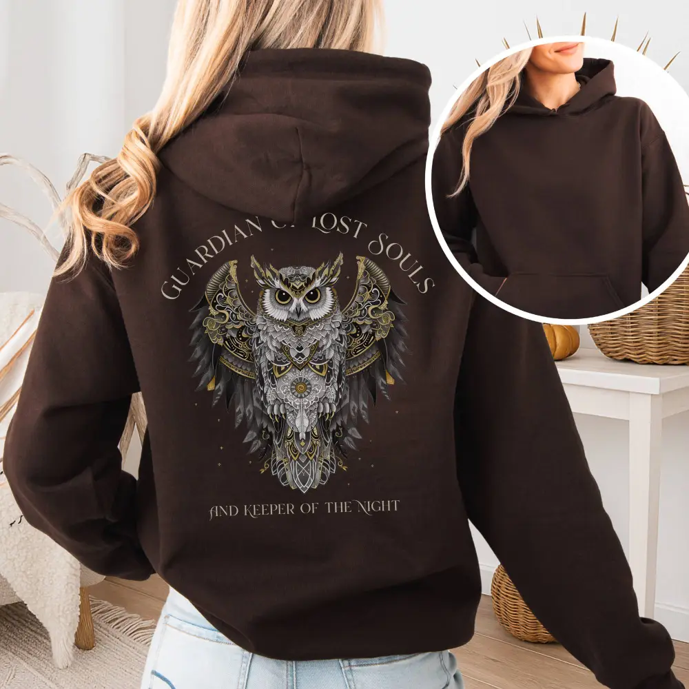 Owl Print Hoodie