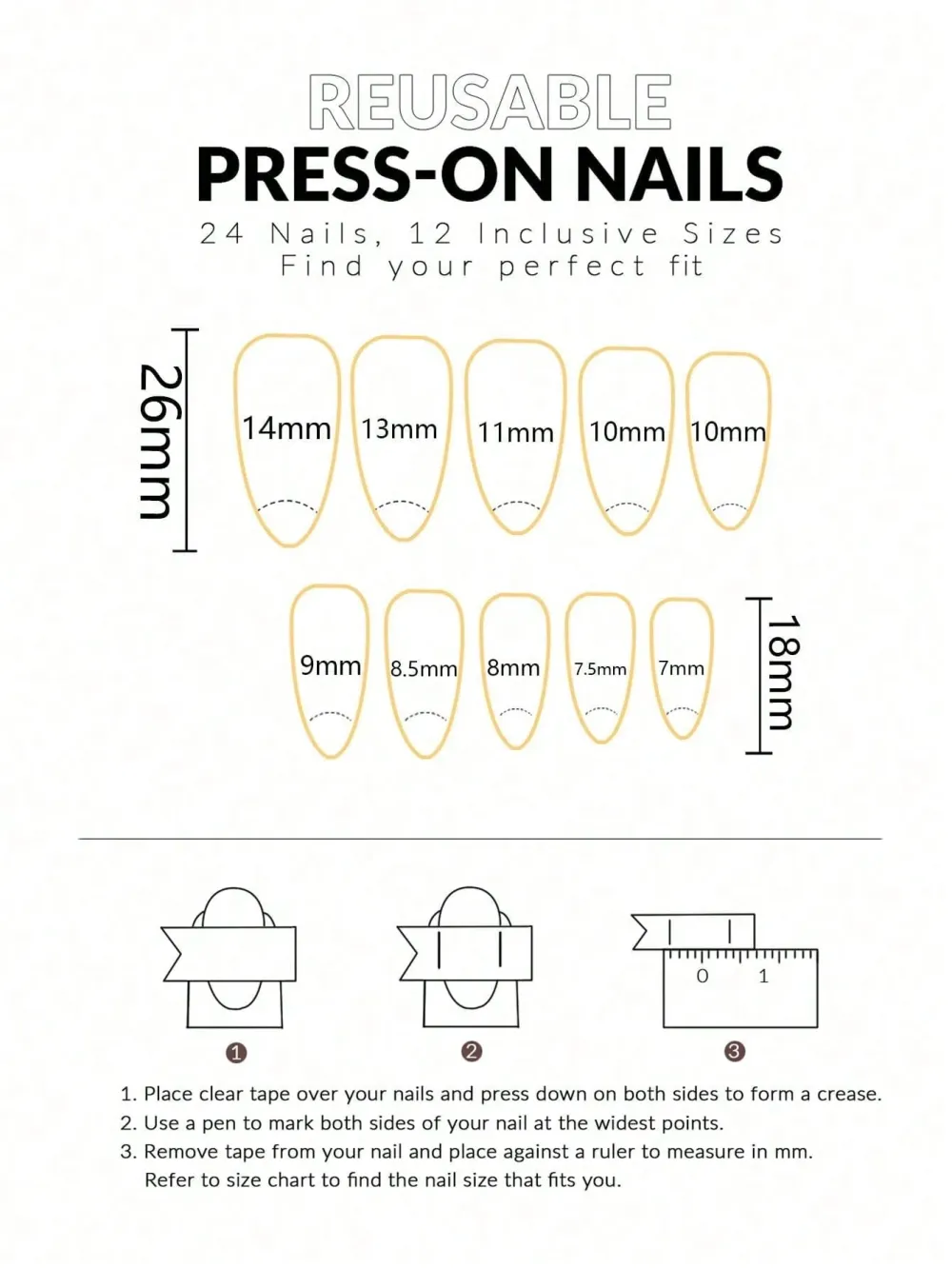 Nailhour 24pcs Fresh Nude Base And Colorful Floral Patterns Press-On Nails