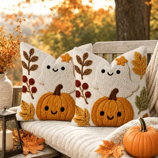 2026 Halloween Autumn Sofa Pumpkin Pillowcase And Cushion Cover（45 * 45CM）