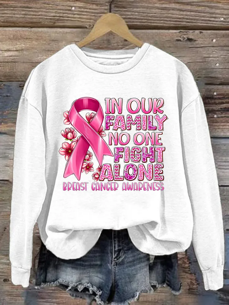 Letter Printed Round-Neck Sweatshirts