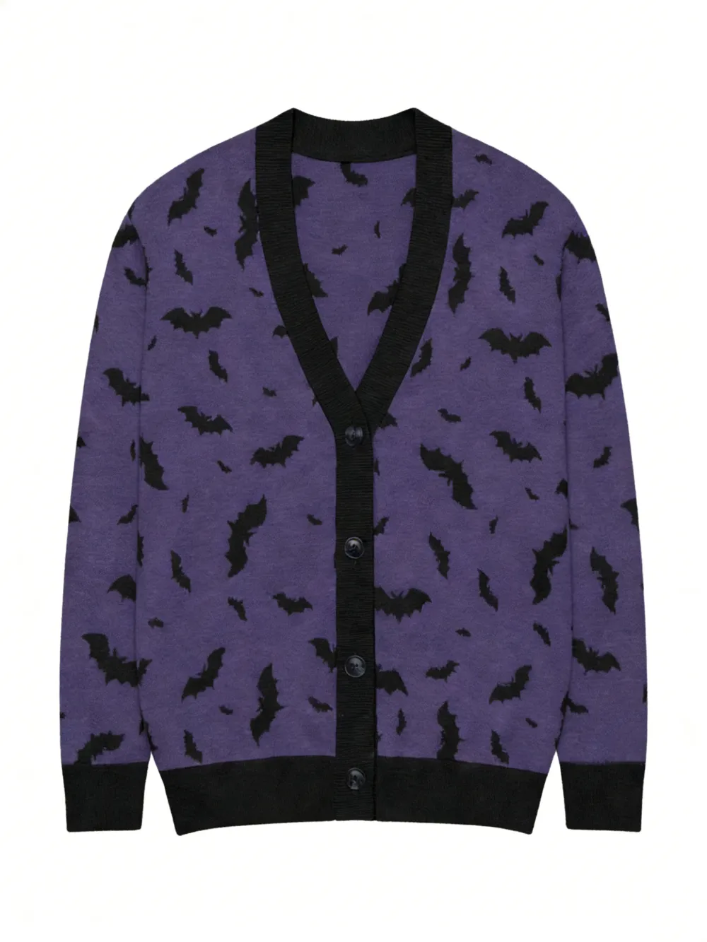 Gothic Bat Print Cardigan