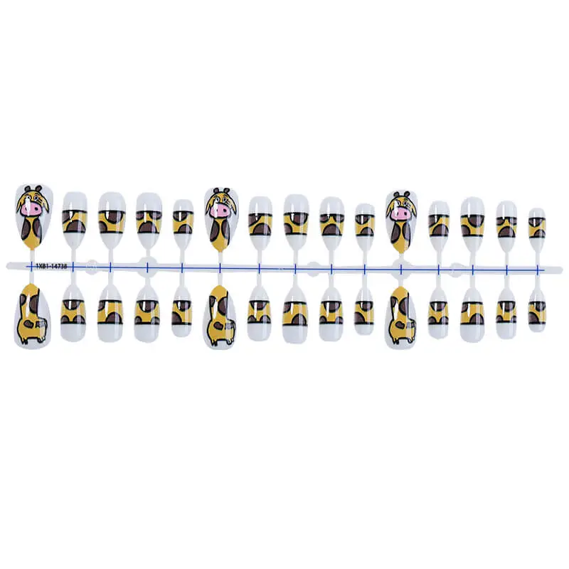 Nailhour 30Pcs Autumn Multicolor Medium Almond Press On Nails