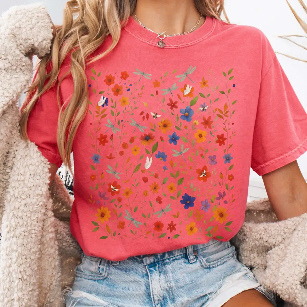 Dragonfly Wildflowers T-Shirt