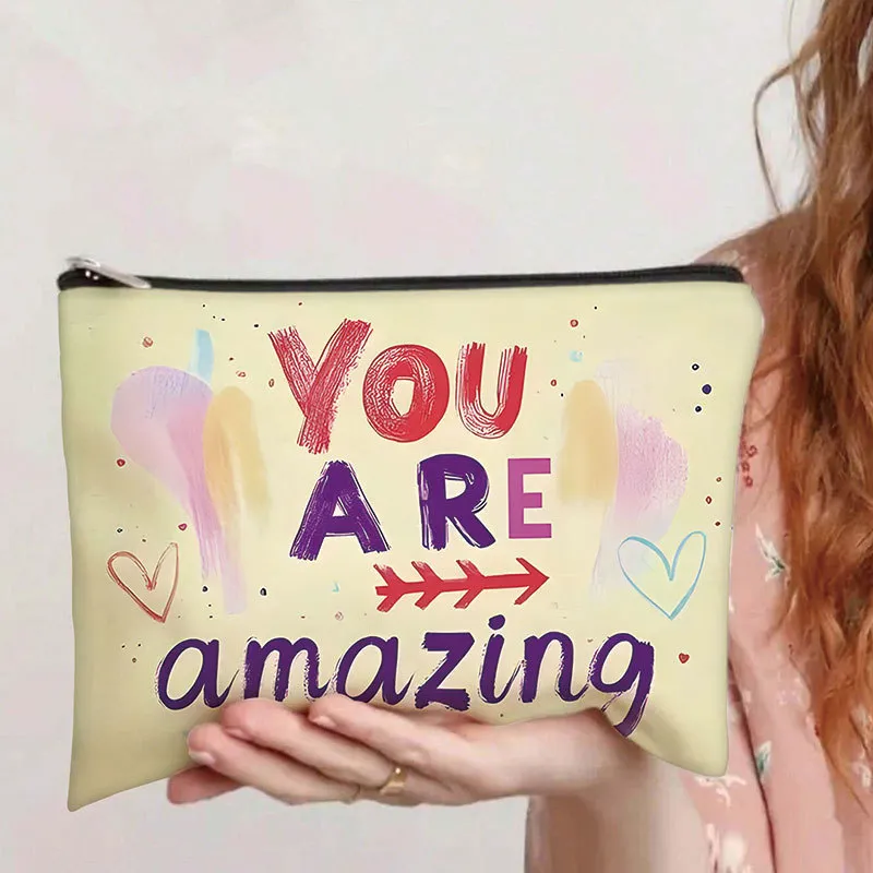 Nailhour You Are Amazing Yellow Makeup Bag