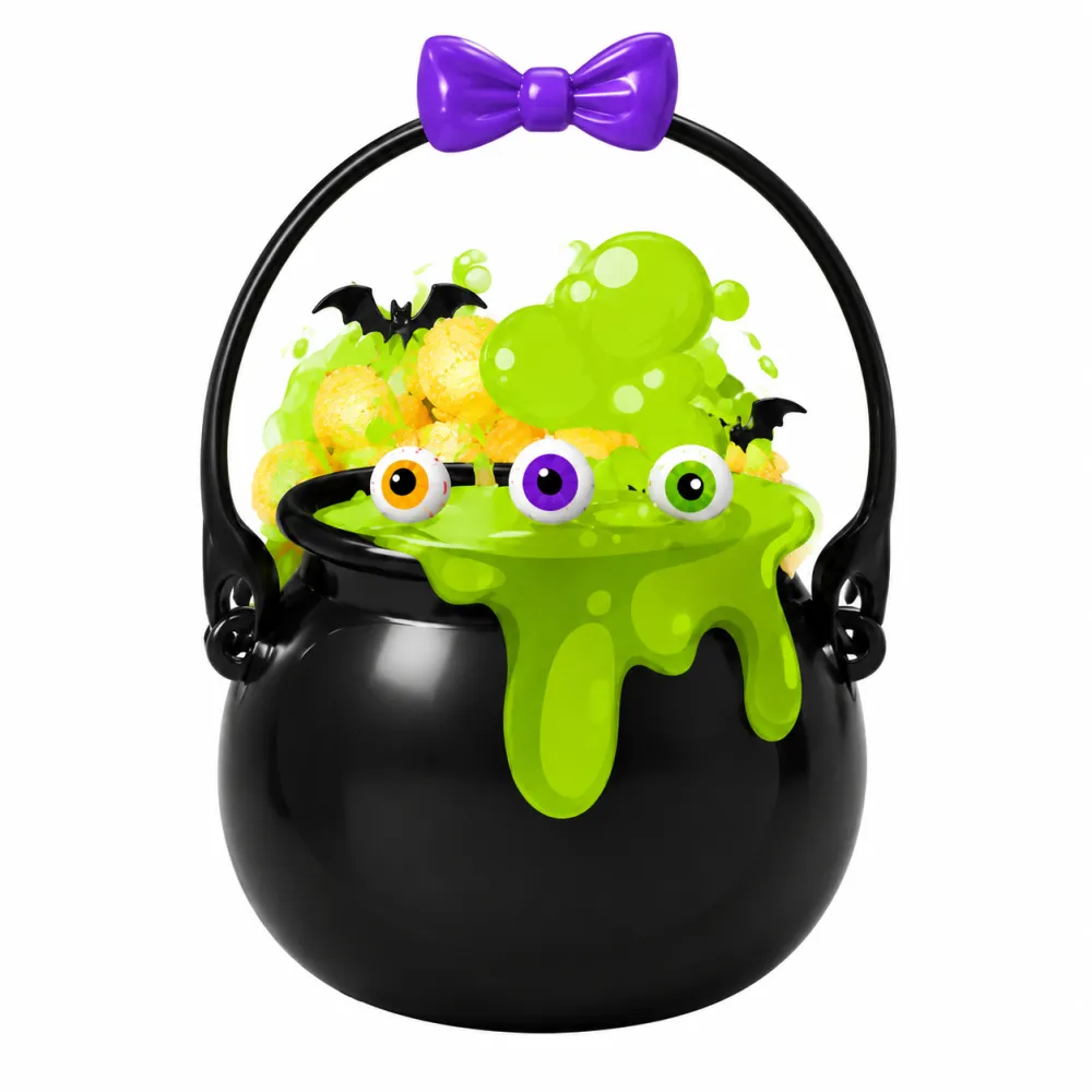 3pcs Halloween Gift Bag Decoration Transparent PE Candy Bag