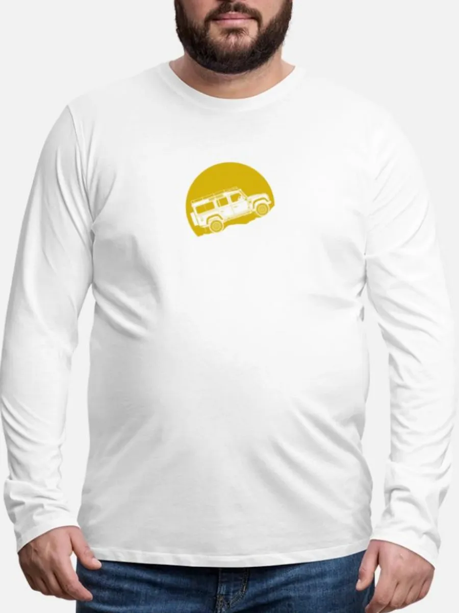 Men's Off-Road Vehicle Printed Casual Style Long-Sleeved T-Shirt