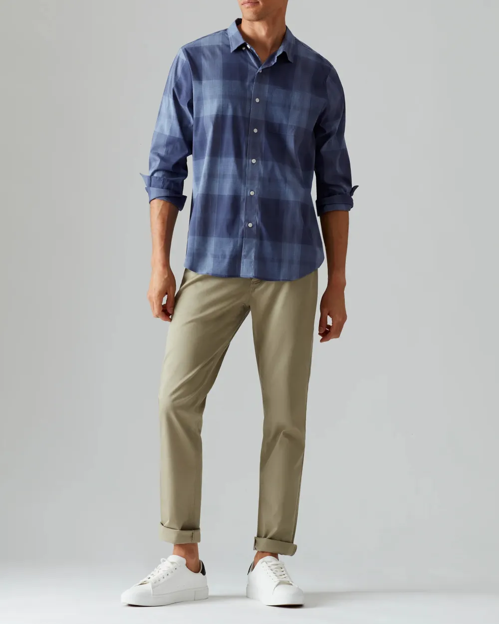 Men's Plaid Long Sleeve Button Up Shirts