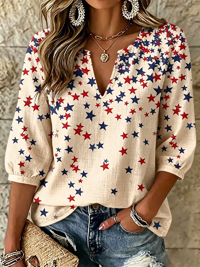Women's 250th Anniversary Printed Casual Top