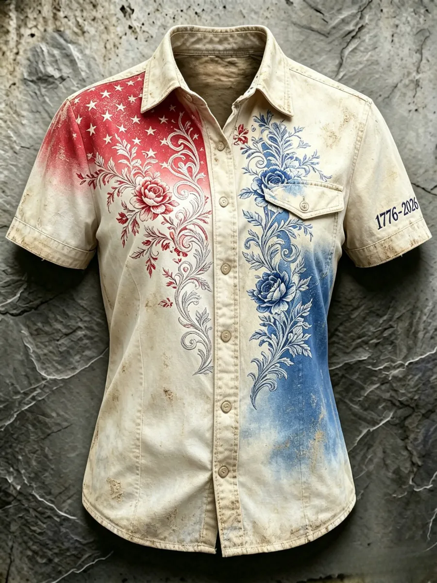 Women's 250Th Anniversary National Print Shirt