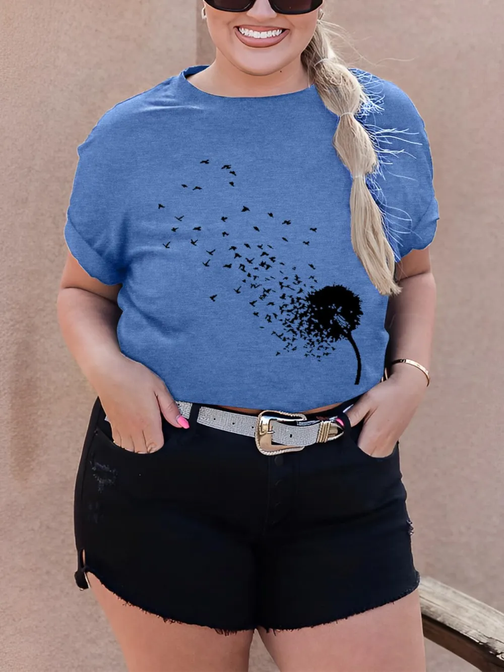 Dandelions In The Air Print T-shirt
