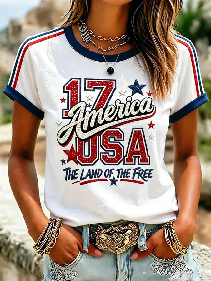 Women's 250th Anniversary Independence Day Art Print Shirt