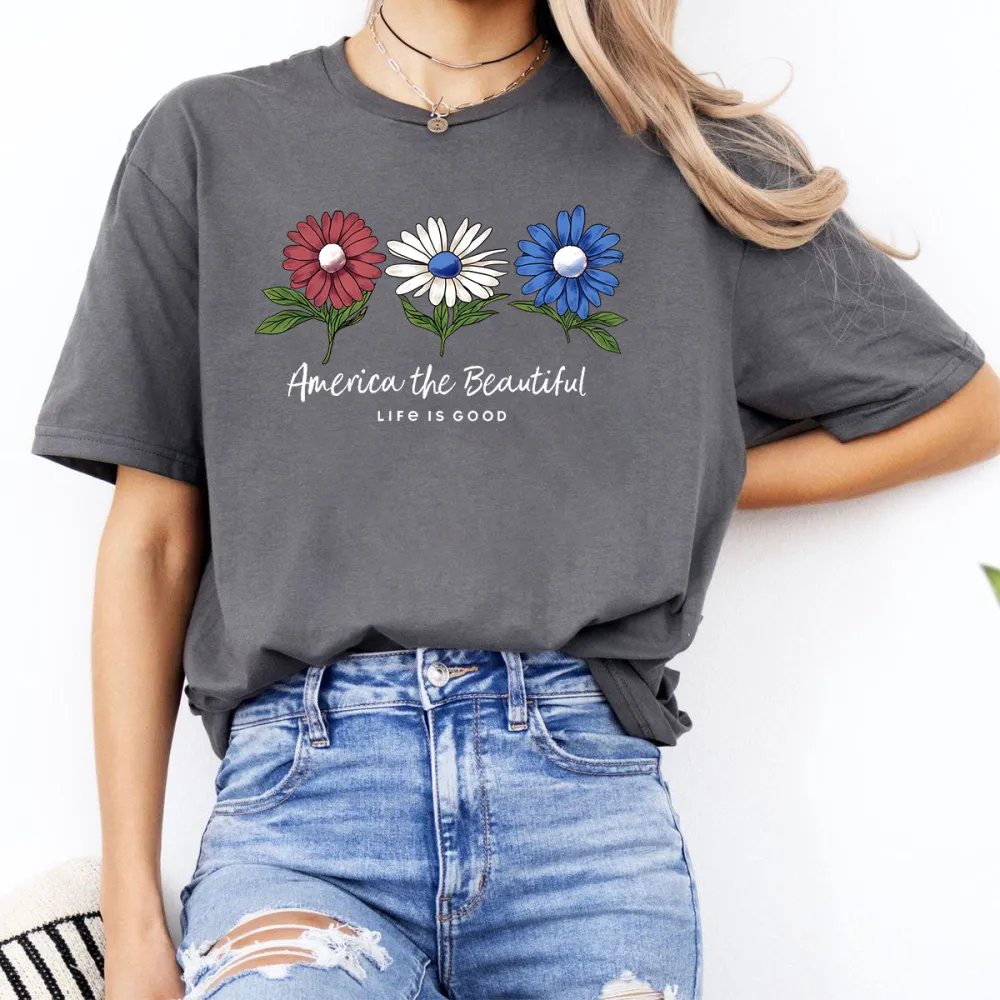 Slogans And Daisy Patterns Casual T-Shirts