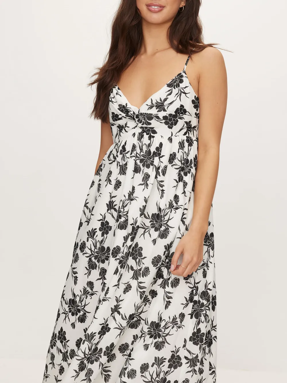 Plants Print Maxi Dress