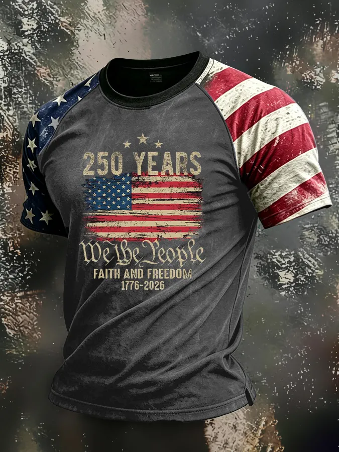 Men'S Casual Patriotic T-Shirt
