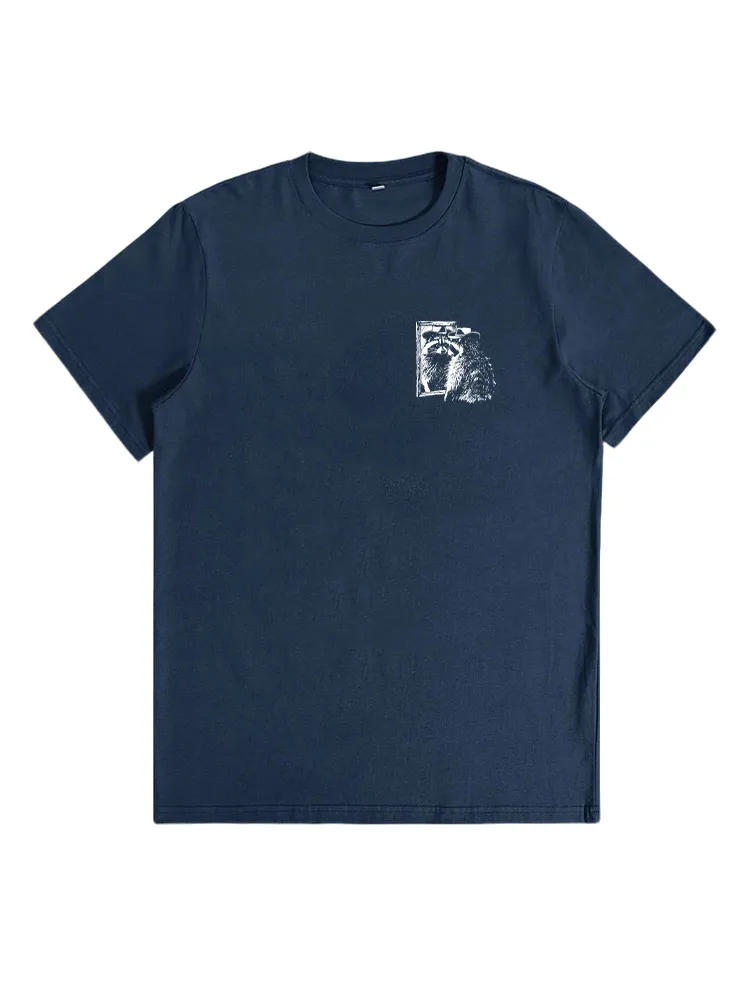 I Do Not Think Therefore I Do Not Am Raccoon Philosopher T-shirt