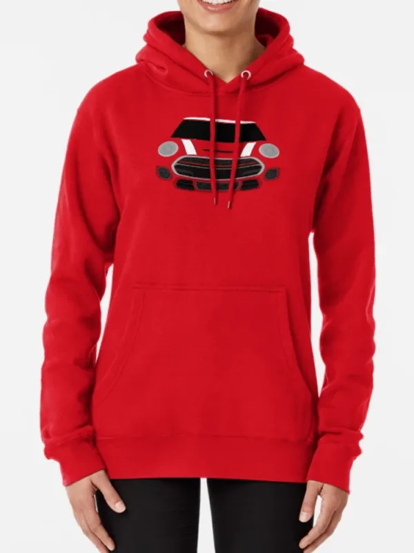Mini Car Front View Graphic Hoodie