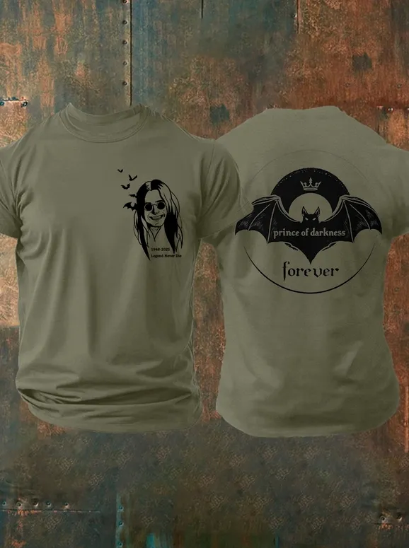 Men'S Prince Of Darkness Forever Rip Legend Ozzy Osbourne Memorial Tee