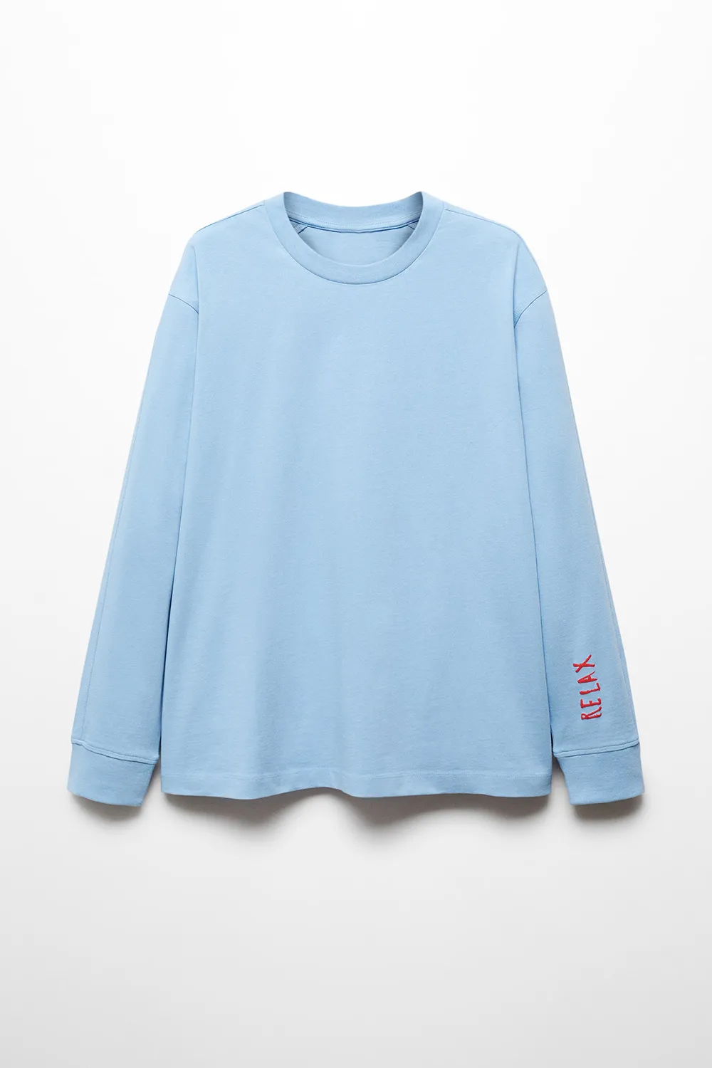 Embossed Detail Round Neck Sweatshirts
