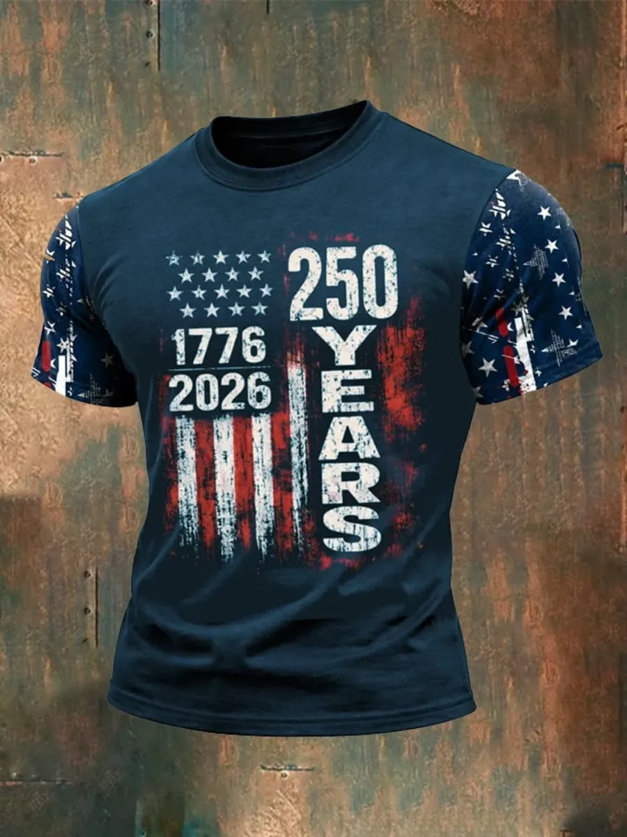 Men's American 250th Anniversary Printed T-Shirt
