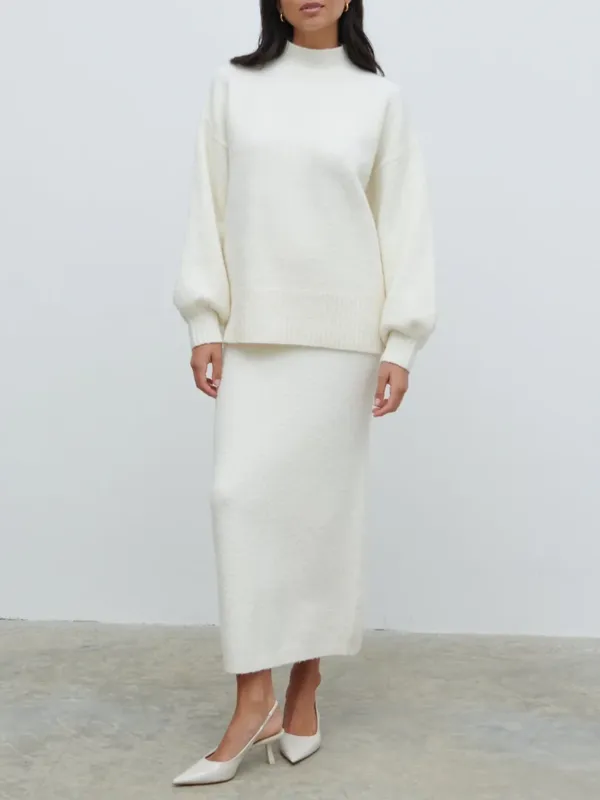 Balloon Sleeve Knit Jumper