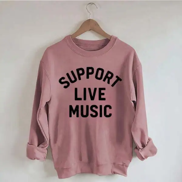 Live Music Lover Retro Statement Sweatshirt