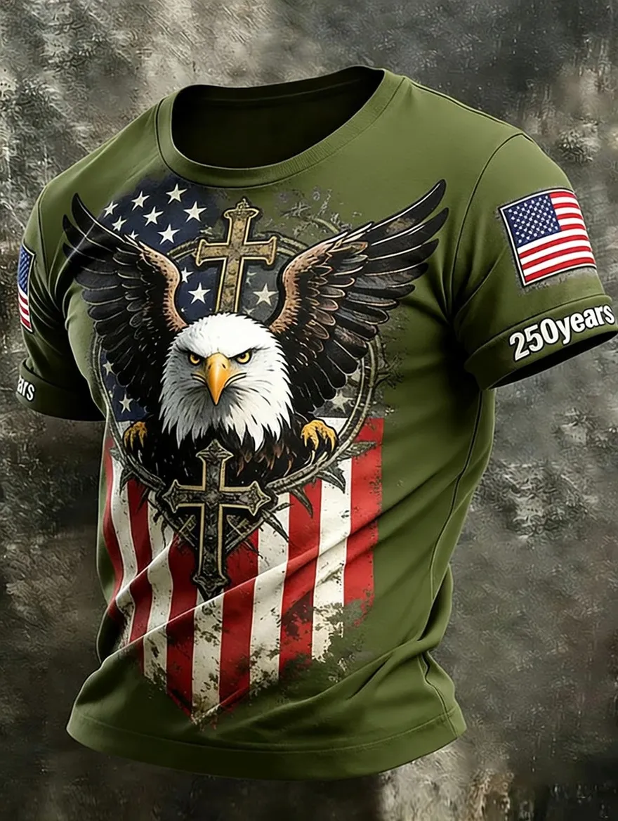 Men's Retro Faith 250th Anniversary American Short-Sleeve T-Shirt