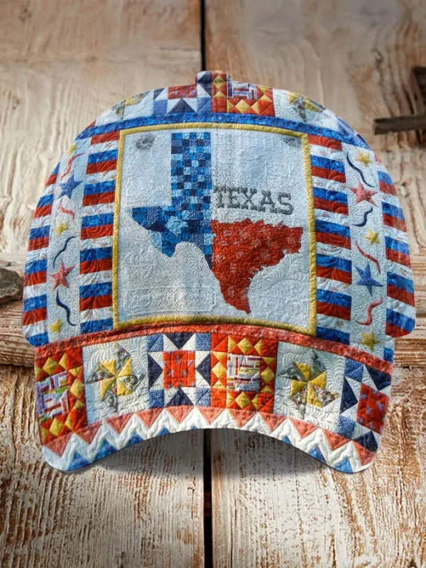 Unisex Casual Patch Texas Print Hat