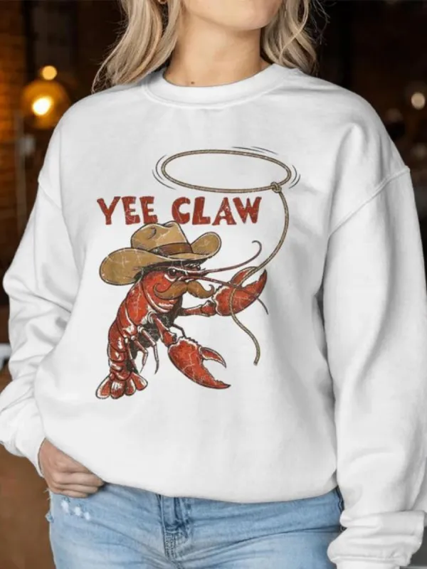 Western Lobster Printed Sweatshirt