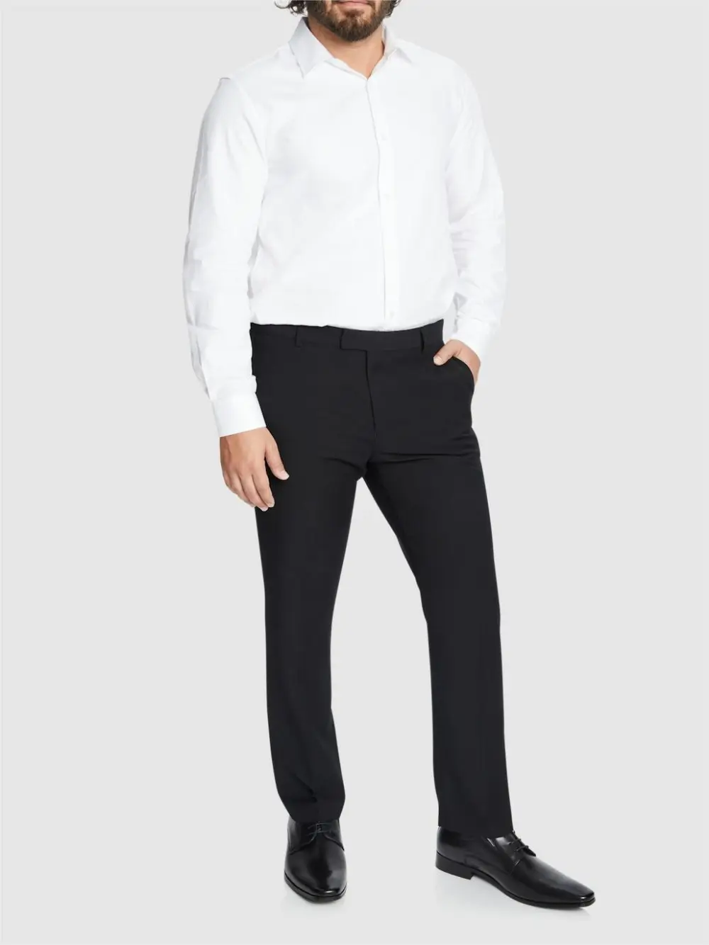 Navy Slim Fit Stretch Trousers