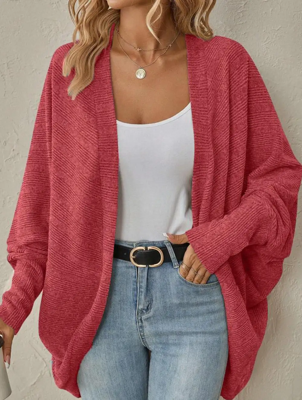 Mid Length Knitted Cardigan