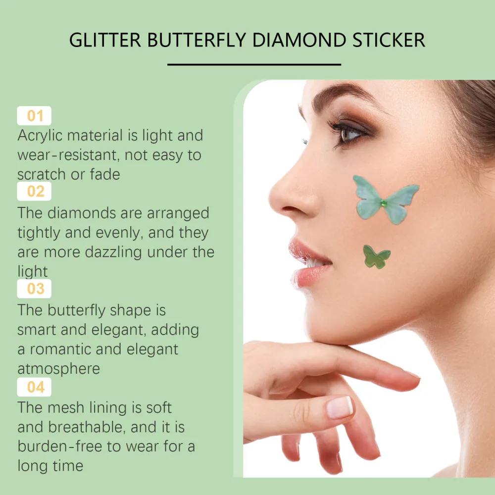 Zephoco Shimmering Butterfly Diamond Sticker