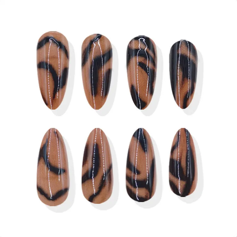 Nailhour 24Pcs Autumn Medium Almond Press On Nails