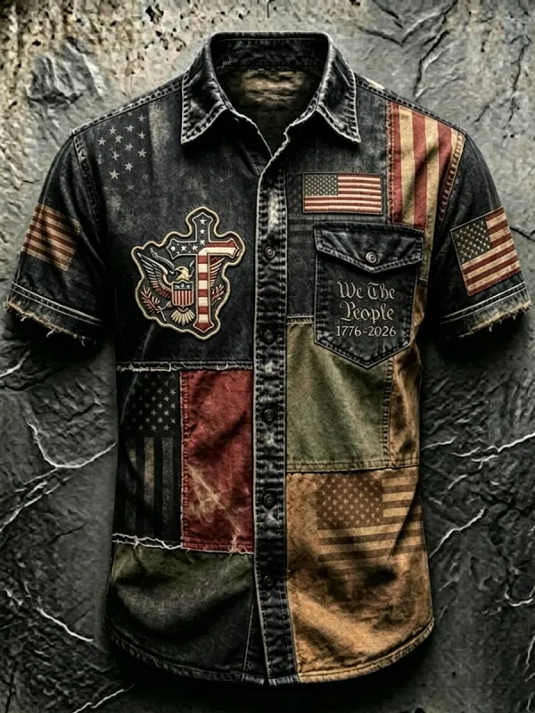 Men'S 250Th Anniversary National Faith Print  Shirt