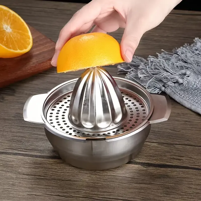 Silvery Stainless Steel Manual Citrus Juicer